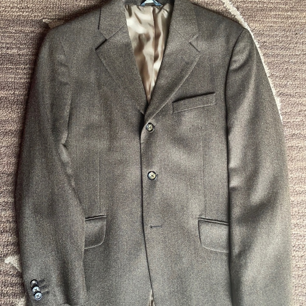 Banana Republic Three Button Tweed Wool Sport Coat Medium 40S Suit Jacket